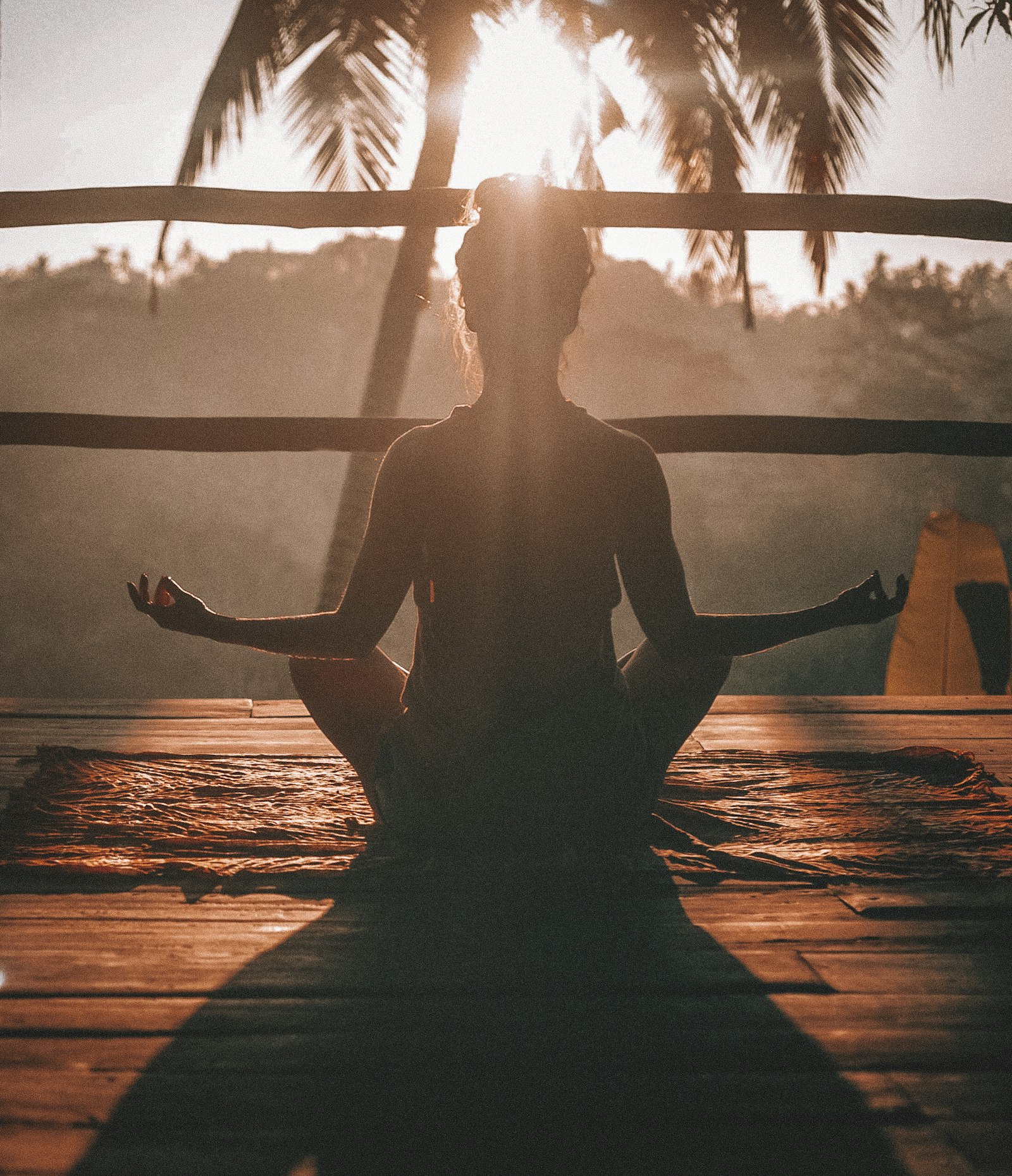 Person practicing calm breathing and relaxation